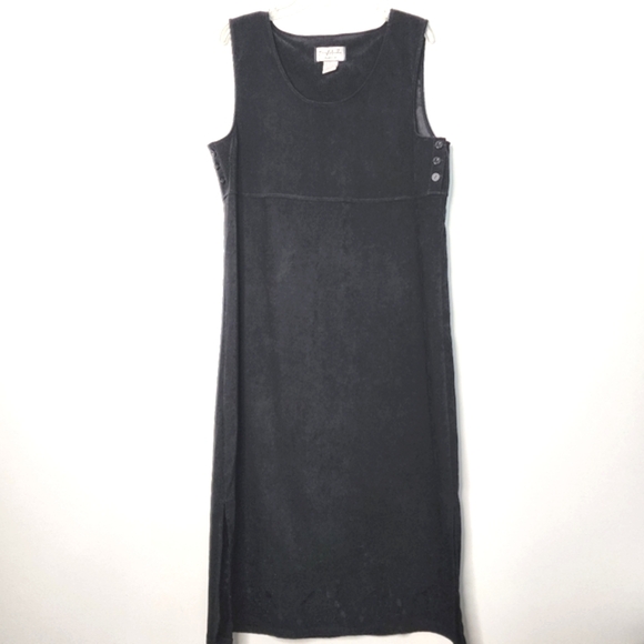 Mary McFadden Dresses & Skirts - Vintage Mary McFadden embroidery details black sleevless maxi Lagenlook …